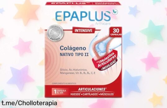 Colágeno tipo II EPAPLUS Arthicare, el super chollo que cuida tus articulaciones y te da energía extra; ¡no dejes pasar esta oportunidad para moverte sin molestias!