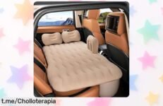Colchón de aire Air Swimmers para el coche con 2 almohadas: ¡ofertón antideslizante ideal para viajes seguros y cómodos con peques! Aprovecha este precio rebajado ya.