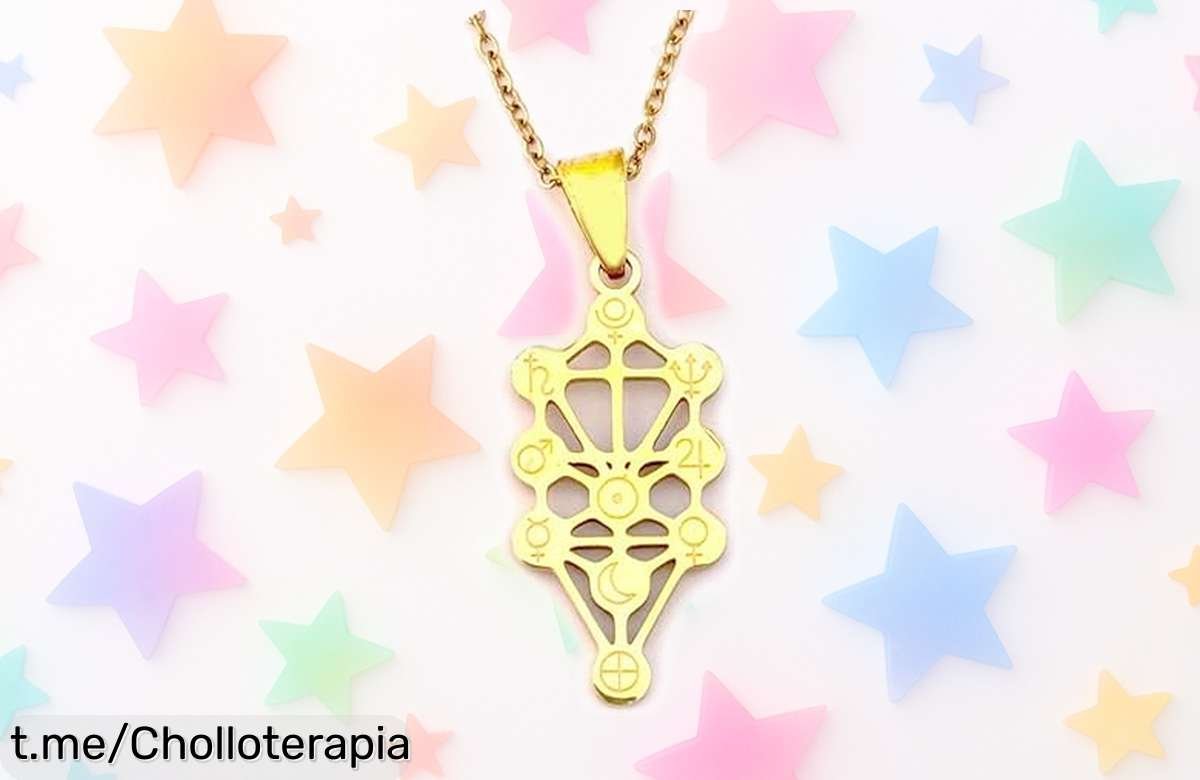 Colgante símbolo de la Kabbalah SIMBOLIKS en acero inoxidable a un precio de ganga que atraerá buena energía, ¡no te lo pierdas!