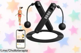 Comba inteligente Smartia 2025: cuenta tus saltos y calorías, súper fluida y con app en español. Aprovecha este tremendo chollo para ponerte en forma ya mismo, ¡no te lo pierdas!