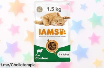Comida seca IAMS para gato adulto con cordero a precio de locura: ¡cuida su piel, pelo y dientes mientras lo haces feliz! Aprovecha este chollo ya mismo.
