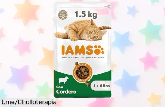 Comida seca IAMS para gato adulto con cordero a precio de locura: ¡cuida su piel, pelo y dientes mientras lo haces feliz! Aprovecha este chollo ya mismo.