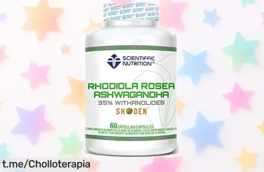Complemento natural Scientiffic Nutrition de Rhodiola Rosea y Ashwagandha, ¡estrés fuera y energía dentro por un precio tirado! Aprovecha esta oferta antes que se acabe.