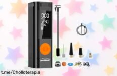 Compresor de aire portátil WindGallop para inflar ruedas y balones, ¡aprovecha este precio tirado y haz tu vida más fácil con cada inflada!