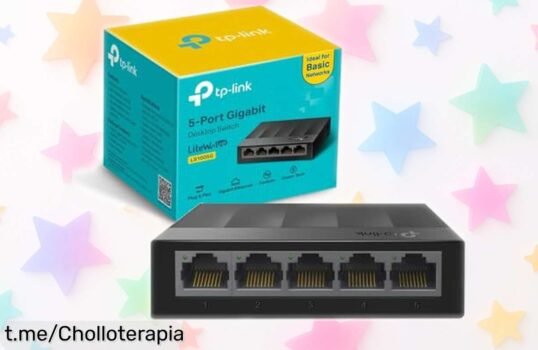 Conéctate al futuro con el switch Ethernet de 5 puertos TP-Link LS1005G, ¡aprovecha este precio que está tirado y disfruta de una conexión sin interrupciones ya!