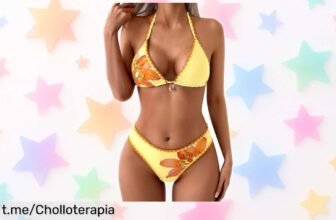 Conjunto de bikini brasileño con push up y cintura alta a precio de risa, ¡no dejes que te lo cuenten y prepárate para lucir espectacular este verano!