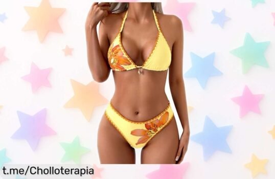 Conjunto de bikini brasileño con push up y cintura alta a precio de risa, ¡no dejes que te lo cuenten y prepárate para lucir espectacular este verano!