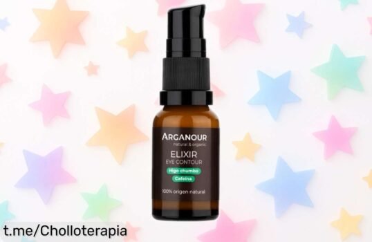 Contorno de ojos Arganour Elixir con ácido hialurónico y cafeína a precio de escándalo, ¡logra una mirada fresca y descansada antes de que se agote!