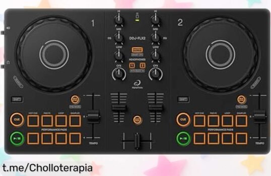Controlador portátil para DJs AlphaTheta Pioneer DDJFLX2, ¡un ofertón que te hará mezclar como un pro! No dejes pasar esta oportunidad única y comienza a hacer vibrar la fiesta.