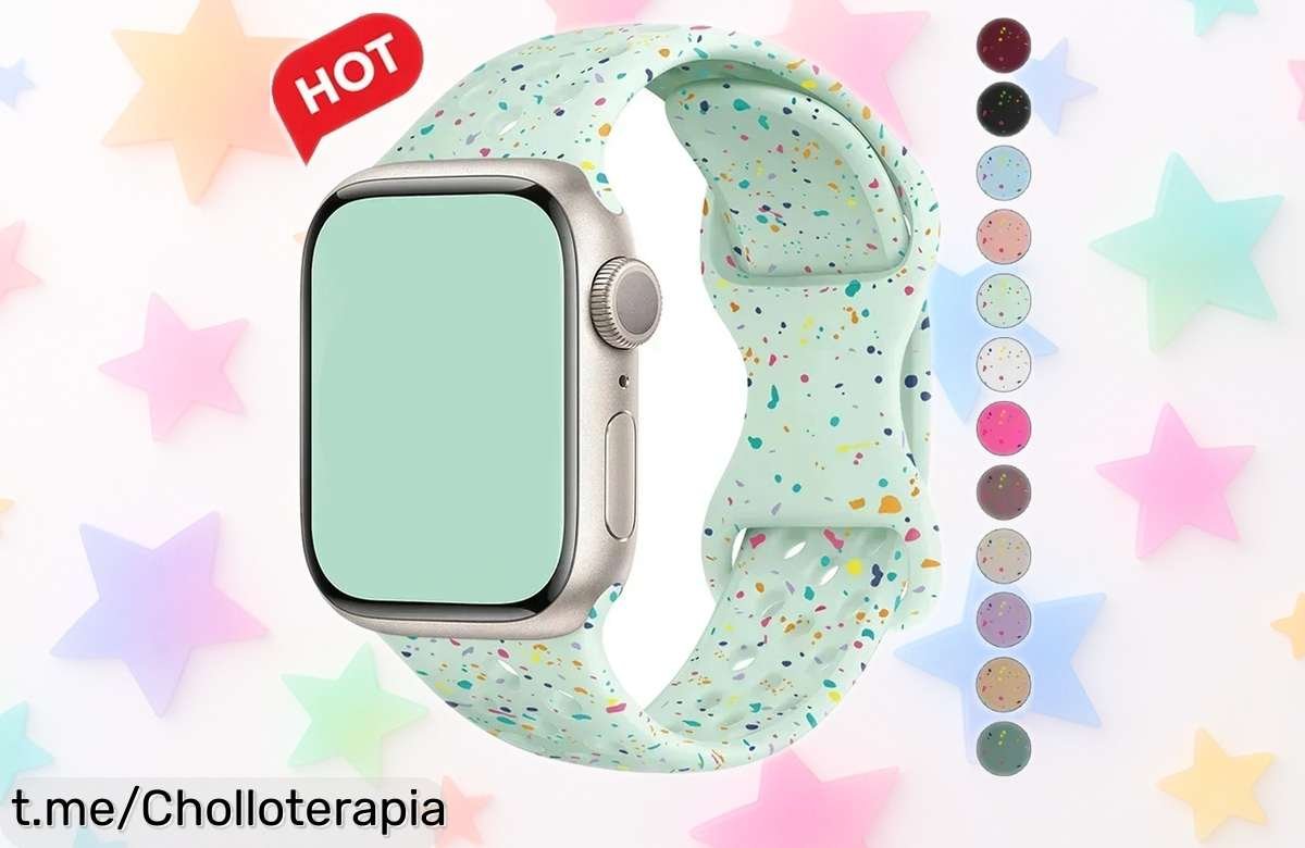 Cool correa de silicona para Apple Watch Ultra 2 y Series 9 a solo 3, ¡renueva tu estilo con un toque molón que tus amigos envidiarán! Aprovecha este super chollo antes de que se agote.