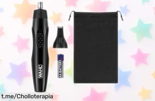 Cortapelos WAHL 2 en 1 para nariz, orejas y barba: ¡Ofertón increíble con estuche de viaje que te hará lucir impecable! No dejes pasar esta oportunidad única.