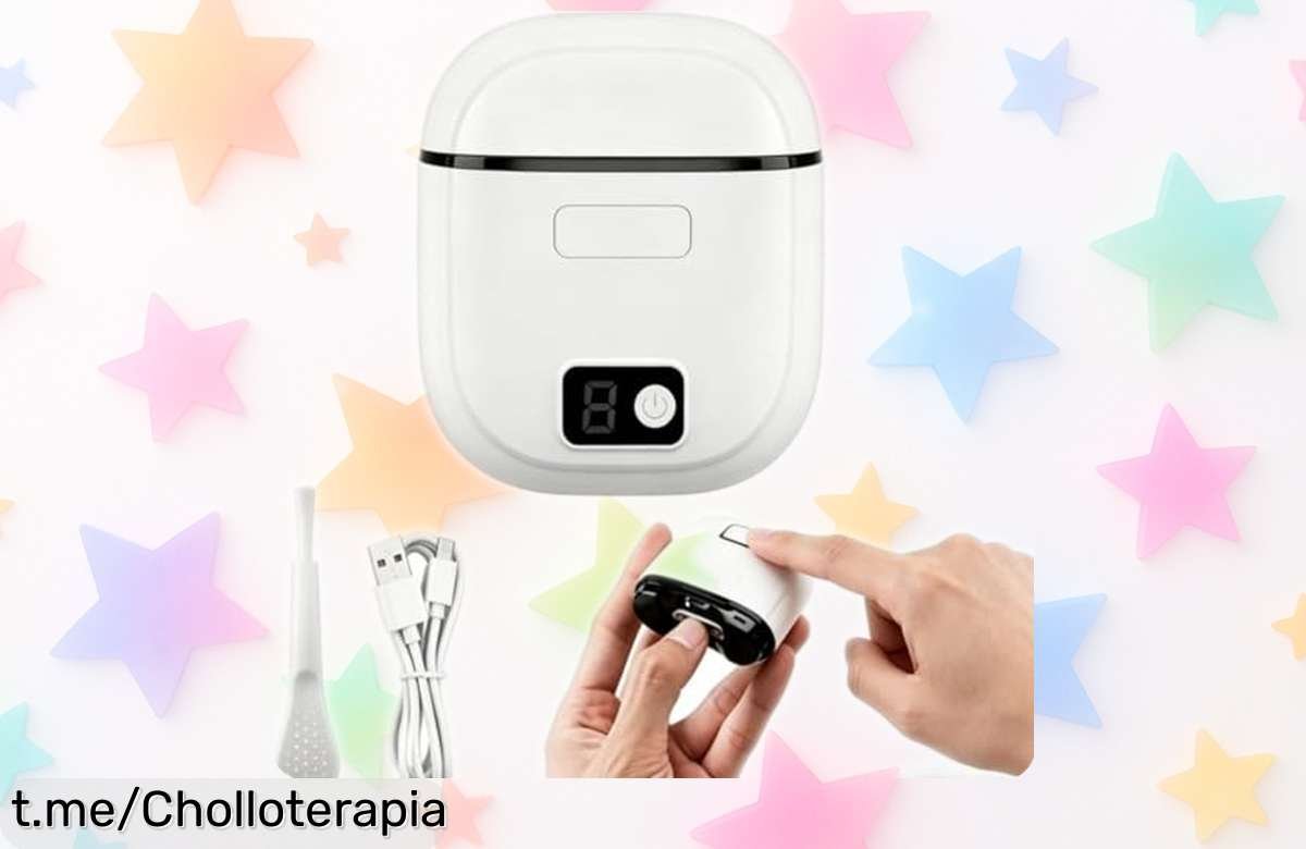 Cortauñas eléctrico recargable con luz LED, el super chollo que facilita el cuidado de tus uñas a todos en casa ¿Te lo vas a perder? ¡Consíguelo antes de que se agote!