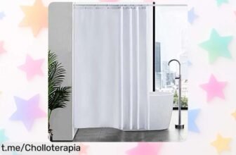 Cortina de baño antimohos y antibacteriana que seca rápido, un ofertón inesperado para mantener tu baño limpio con elegancia. ¡No dejes pasar esta oportunidad única!