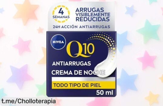 Crema de noche antiarrugas NIVEA Q10 Power: ¡Hidrata, regenera y evita arrugas mientras duermes! No dejes pasar este ofertón que tu piel agradecerá.