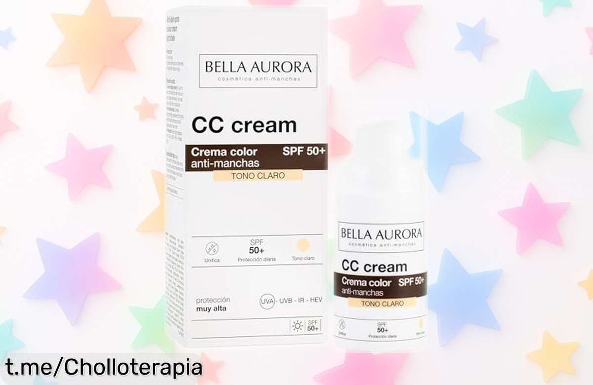 Crema facial con color Bella Aurora que corrige manchas y te protege del sol, un must para tu rutina diaria a precio de ganga. ¡No dejes pasar esta oportunidad única!