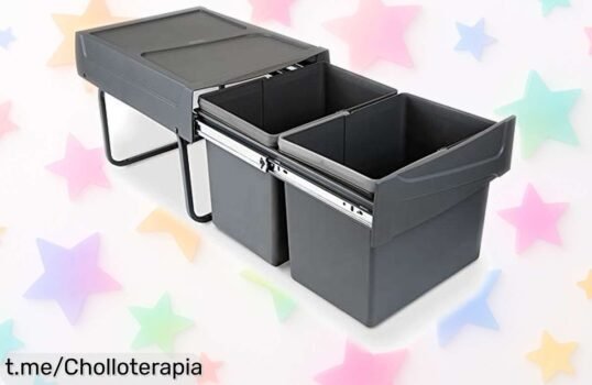 Cubos de basura EMUCA para reciclar 30L, ¡un chollo con cierre suave que transformará tu cocina en un espacio ordenado y sin complicaciones!