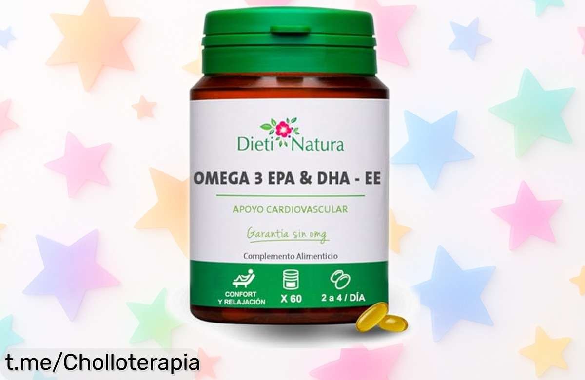 Cuidado total para tu corazón y mente: Omega 3 Dieti Natura en pack de 200 cápsulas a precio regalado. ¡No dejes pasar esta oportunidad única para sentirte mejor!