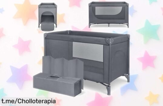 Cuna de viaje ligera y compacta KikkaBoo SO Gifted 2026, montaje rapidísimo y fácil transporte: ¡aprovéchate de este ofertón irresistible para tus peques!