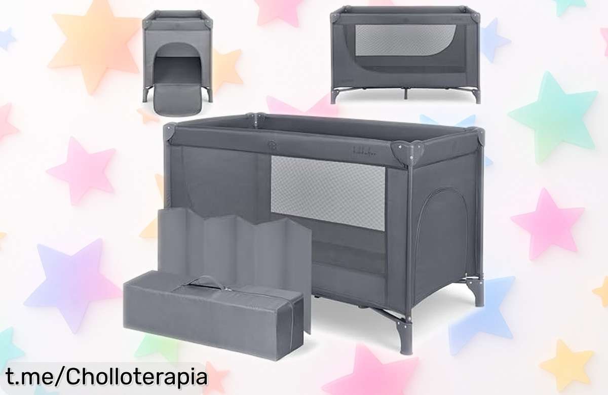 Cuna de viaje ligera y compacta KikkaBoo SO Gifted 2026, montaje rapidísimo y fácil transporte: ¡aprovéchate de este ofertón irresistible para tus peques!