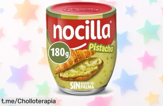 Deliciosa crema de cacao con pistacho crujiente Nocilla, ¡sabor sin límites en cada cucharada a un precio loco que no puedes dejar pasar!