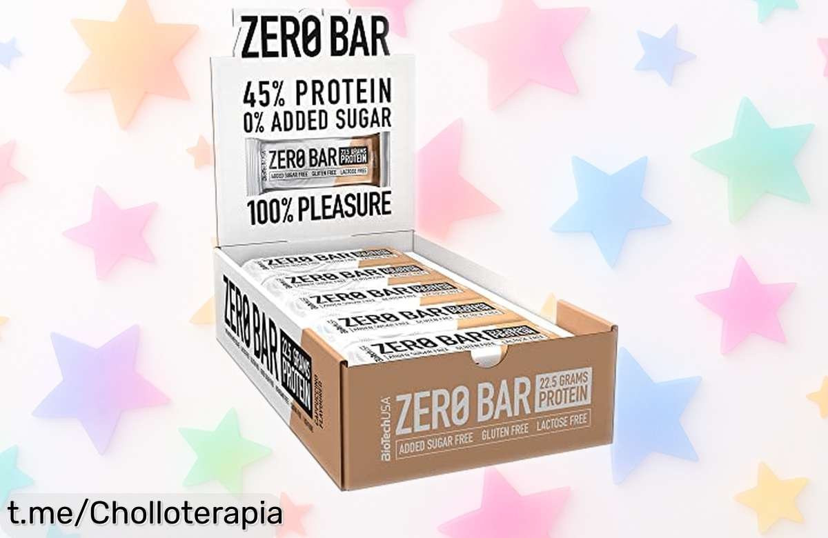 Deliciosas barritas de proteína BioTechUSA Zero Bar, 20 unidades sin gluten ni lactosa, ¡aprovéchate del super chollo que no puedes dejar pasar!