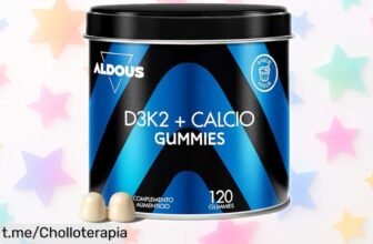 Deliciosas gominolas de vitamina D3, K2 y calcio que cuidan tus huesos a un precio regalado, ¡no te las pierdas y disfruta cuidando tu salud todos los días!