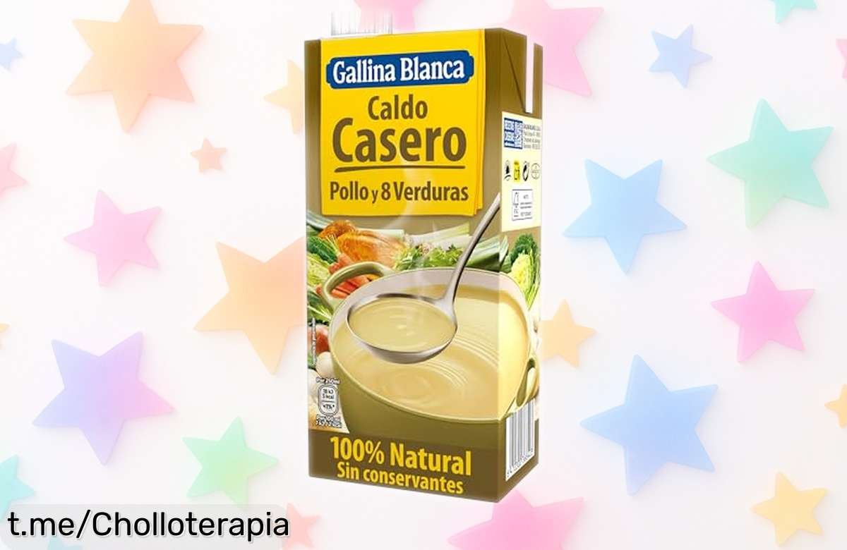 Delicioso caldo casero de pollo con 8 verduras Gallina Blanca, receta auténtica y sabor a hogar en un super chollo que no querrás dejar escapar. ¡Hazlo tuyo ya!