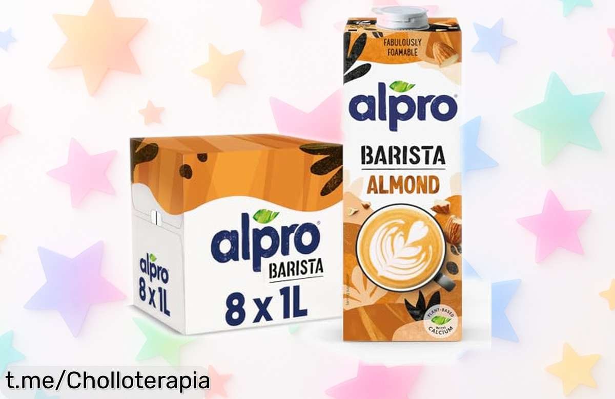 Delicioso pack de 8 bricks de bebida vegetal de almendra Alpro Barista a un precio loco, ¡llénate de energía y disfruta cada sorbo en tu café! No lo dejes pasar.
