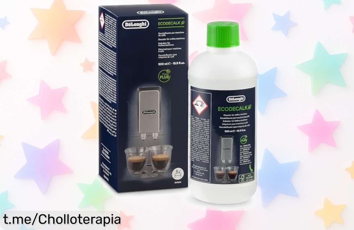 Descalcificador De’Longhi EcoDecalk con 5 dosis, tu cafetera merece este chollo que cuida su sabor y prolonga su vida. ¡No dejes pasar esta oferta limitada!