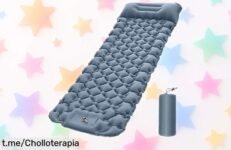 Descubre el colchón de aire portátil Lyrlody que se infla solo con el pie y disfruta de escapadas sin complicaciones, ¡un ofertón que no puedes dejar pasar!