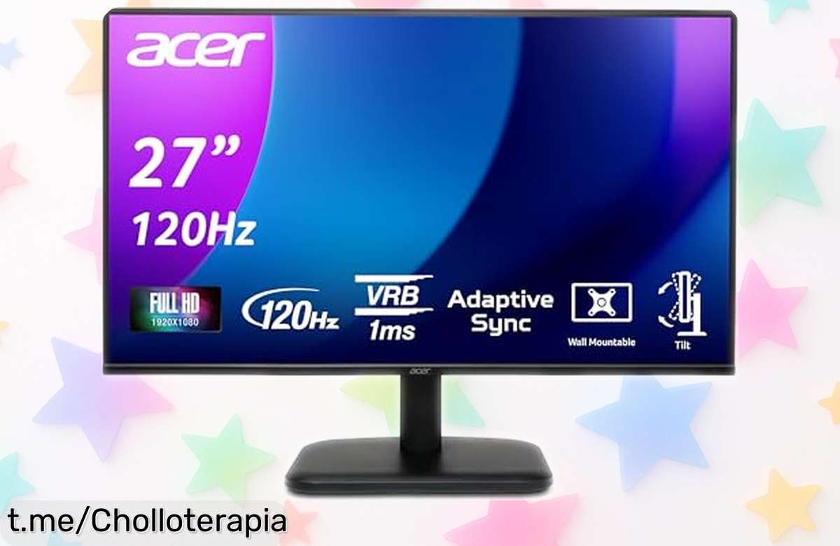 Descubre el espectacular monitor de 27 Acer EK271GBIF: imagen ultra fluida a precio loco, perfección para jugar sin lag ¡No te lo pierdas!