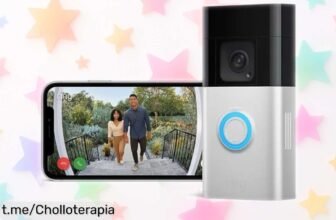 Descubre el espectacular videotimbre Ring Videotimbre Plus, ¡super chollo con batería recargable y cámara HD para controlar quién llama ya! Tu seguridad ahora al alcance de un clic.