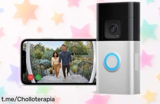 Descubre el espectacular videotimbre Ring Videotimbre Plus, ¡super chollo con batería recargable y cámara HD para controlar quién llama ya! Tu seguridad ahora al alcance de un clic.