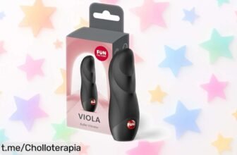 Descubre el mini vibrador Fun Factory Viola: 12 modos de placer en un tamaño compacto y a prueba de agua, ahora súper rebajado. ¡No te lo pierdas, la diversión está al alcance!