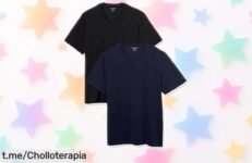 Descubre el pack de 2 camisetas con cuello en V de Amazon Essentials, ¡precios locos que no puedes dejar pasar para lucir bien a diario!