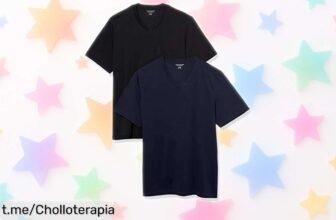 Descubre el pack de 2 camisetas con cuello en V de Amazon Essentials, ¡precios locos que no puedes dejar pasar para lucir bien a diario!