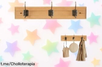 Descubre el perchero de pared en madera clara LIN HOME con 3 ganchos vintage, oferta espectacular que no puedes dejar pasar. ¡Decora tu hogar y light up your estilo ahora!