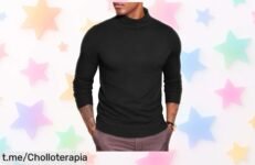 Descubre el suéter de cuello alto COOFANDY, clásico y versátil, a un precio increíble que no se ve todos los días; renueva tu estilo sin complicaciones ¡Corre antes de que se acabe!