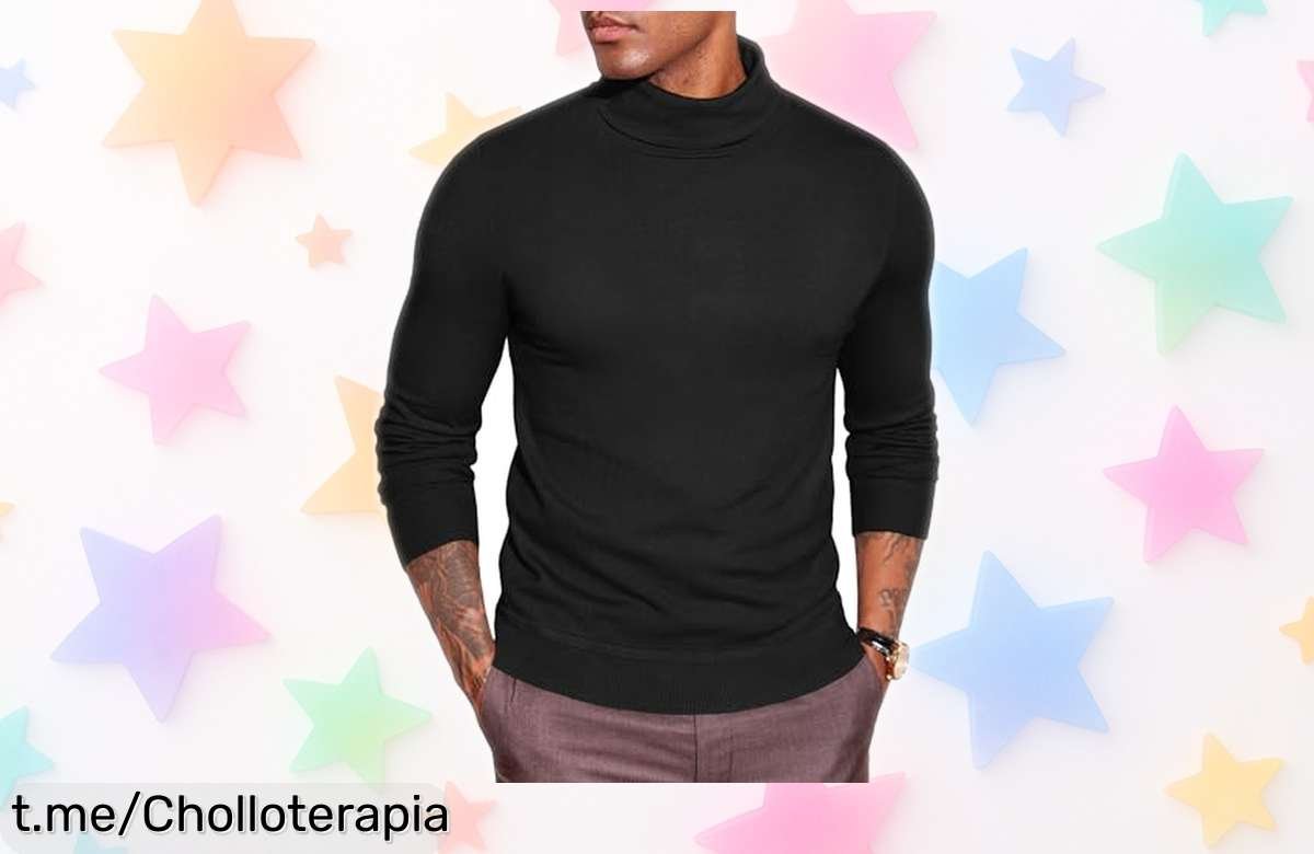 Descubre el suéter de cuello alto COOFANDY, clásico y versátil, a un precio increíble que no se ve todos los días; renueva tu estilo sin complicaciones ¡Corre antes de que se acabe!