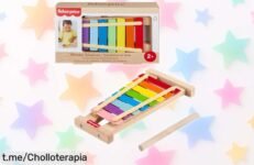 Descubre el xilófono de madera FisherPrice, ¡rebajado una barbaridad! Ideal para que los peques aprendan música y se diviertan mientras desarrollan su motricidad fina. ¡No se lo pierdas!