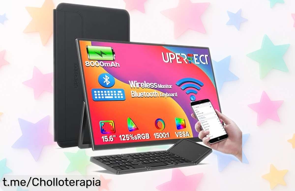 Descubre la increíble pantalla portátil UPERFECT de 15,6” y lleva siempre contigo tu vida en grande; chollo sin cables que no puedes dejar pasar. ¡Hazte con ella ya!