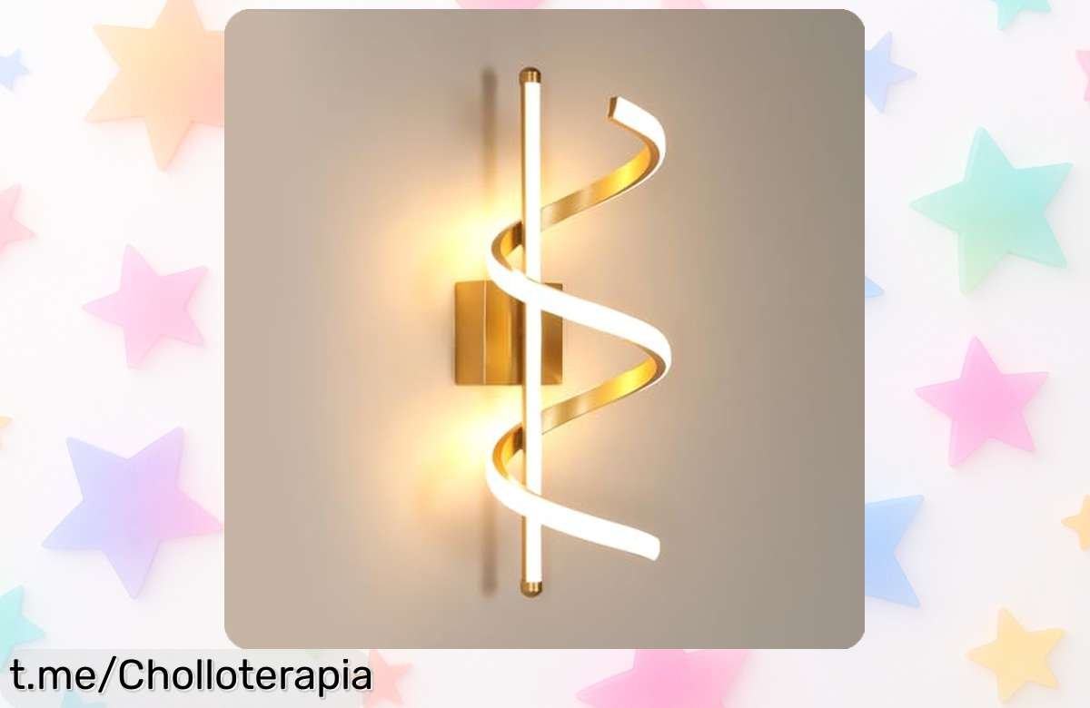 Descubre la lámpara de pared LED Comely con diseño espiral, ideal para iluminar tu hogar a un precio insólito que no podrás dejar pasar.
