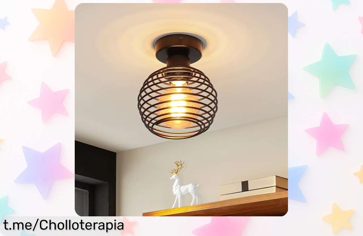 Descubre la lámpara de techo vintage ZMH: diseño industrial que ilumina tu hogar y da estilo a cualquier rincón, ¡un precio loco que no puedes dejar escapar!