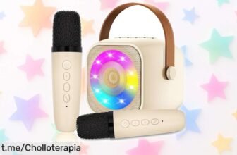 Descubre la máquina de karaoke ideal con 2 micros inalámbricos que hará vibrar a toda la familia ¡Un regalazo para disfrutar y crear recuerdos inolvidables a un precio de escándalo!