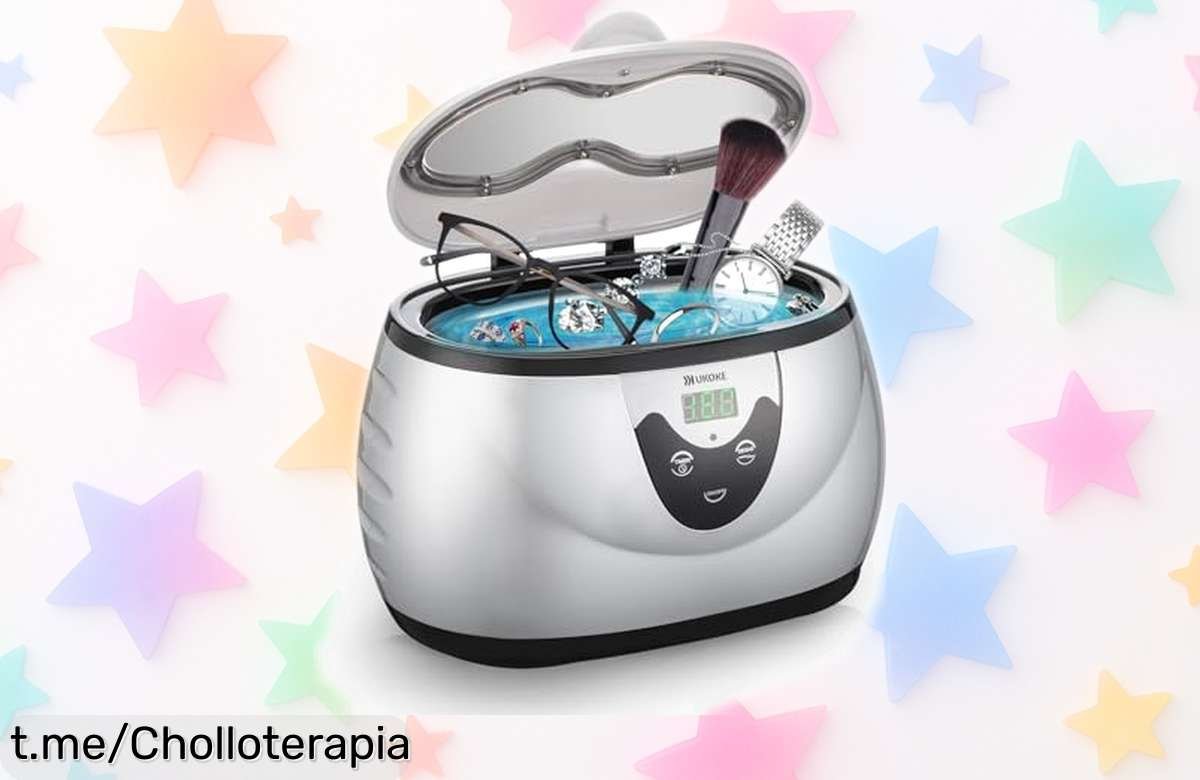 Descubre la máquina ultrasónica UKOKE que limpia tus joyas, gafas y prótesis al instante; ¡este potente chollo de limpieza es una oportunidad que no puedes dejar pasar!