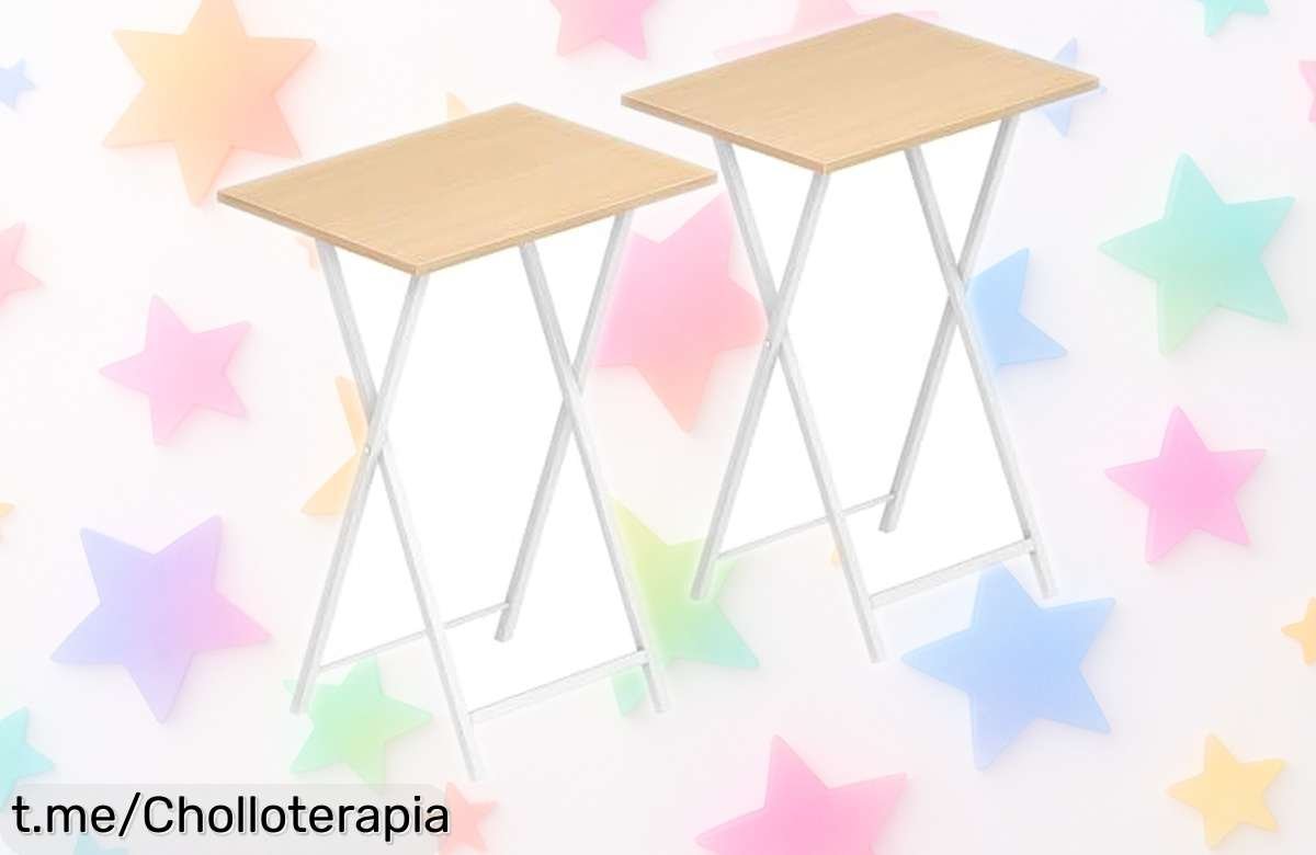 Descubre la mesa auxiliar plegable de HOOBRO en pack de 2: ligera, moderna y ultra práctica a un precio derribado que no puedes dejar pasar. ¡Hazla tuya antes de que se agote!