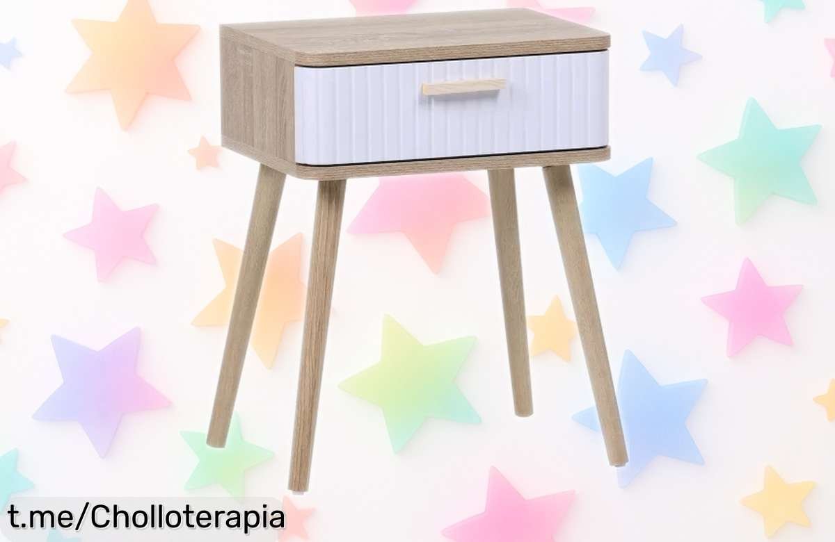 Descubre la mesilla de noche ADEC Tania en roble, con cajón para todo a mano y ahora a un precio de escándalo que no podrás dejar escapar. ¡Tu dormitorio te lo agradecerá!