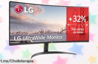 Descubre la pantalla ultrapanorámica curva LG 34WR50QKB a un precio de locura: espacio para trabajar y jugar al mismo tiempo. ¡No dejes pasar esta maravilla!