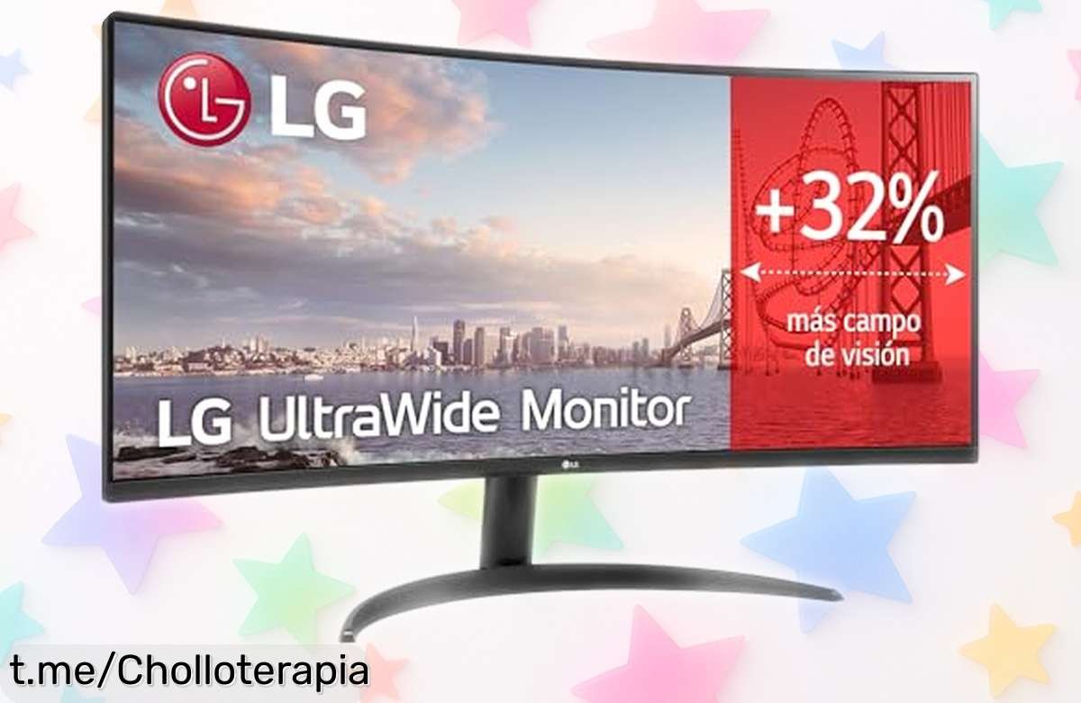 Descubre la pantalla ultrapanorámica curva LG 34WR50QKB a un precio de locura: espacio para trabajar y jugar al mismo tiempo. ¡No dejes pasar esta maravilla!