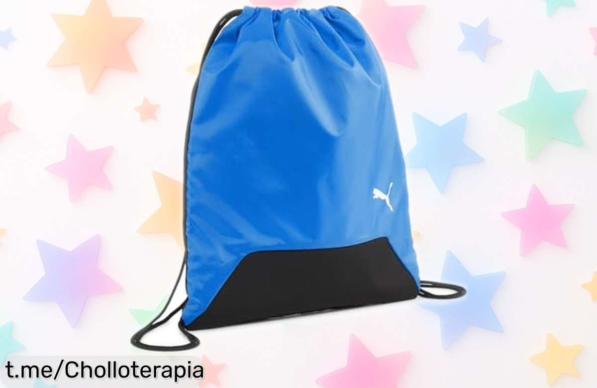 Descubre la práctica bolsa de cuerdas PUMA teamGOAL con bolsillo lateral y panel acolchado ¡Un ofertón ligero que protegerá tu espalda! Aprende a llevar todo contigo sin complicaciones.